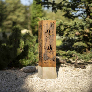 Lampa Ogrodowa Ptaki Corten 62cm
